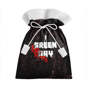 Подарочный 3D мешок с принтом green day , 100% полиэстер | Размер: 29*39 см | american idiot | boulevard of broke | day | green | green day | green day hits | green day lyrics | green day mix | green day music video | green day official | green day songs | green day videos | greenday | music | music video | official | warner record