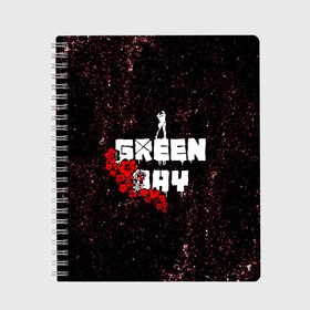 Тетрадь с принтом green day , 100% бумага | 48 листов, плотность листов — 60 г/м2, плотность картонной обложки — 250 г/м2. Листы скреплены сбоку удобной пружинной спиралью. Уголки страниц и обложки скругленные. Цвет линий — светло-серый
 | american idiot | boulevard of broke | day | green | green day | green day hits | green day lyrics | green day mix | green day music video | green day official | green day songs | green day videos | greenday | music | music video | official | warner record