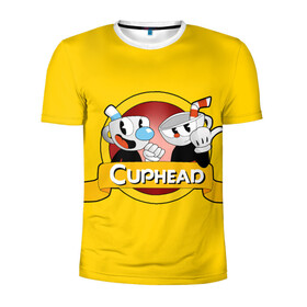 Мужская футболка 3D спортивная с принтом CUPHEAD КАПХЕД , 100% полиэстер с улучшенными характеристиками | приталенный силуэт, круглая горловина, широкие плечи, сужается к линии бедра | cuphead | боссы | игра | капхед