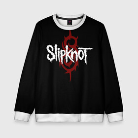 Детский свитшот 3D с принтом Slipknot Надпись , 100% полиэстер | свободная посадка, прямой крой, мягкая тканевая резинка на рукавах и понизу свитшота | metal | music | rock | slipknot | логотип | металл | музыка | надпись | пентаграмма | рок | слипкнот | узор | цифры