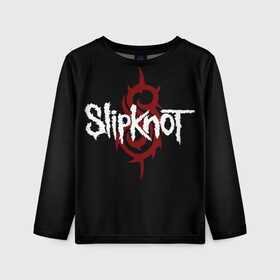 Детский лонгслив 3D с принтом Slipknot Надпись , 100% полиэстер | длинные рукава, круглый вырез горловины, полуприлегающий силуэт
 | metal | music | rock | slipknot | логотип | металл | музыка | надпись | пентаграмма | рок | слипкнот | узор | цифры