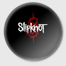 Значок с принтом Slipknot Надпись ,  металл | круглая форма, металлическая застежка в виде булавки | metal | music | rock | slipknot | логотип | металл | музыка | надпись | пентаграмма | рок | слипкнот | узор | цифры