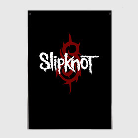 Постер с принтом Slipknot Надпись , 100% бумага
 | бумага, плотность 150 мг. Матовая, но за счет высокого коэффициента гладкости имеет небольшой блеск и дает на свету блики, но в отличии от глянцевой бумаги не покрыта лаком | metal | music | rock | slipknot | логотип | металл | музыка | надпись | пентаграмма | рок | слипкнот | узор | цифры