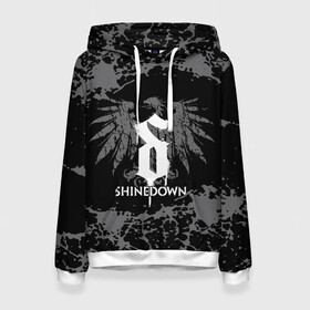 Женская толстовка 3D с принтом shinedown , 100% полиэстер  | двухслойный капюшон со шнурком для регулировки, мягкие манжеты на рукавах и по низу толстовки, спереди карман-кенгуру с мягким внутренним слоем. | 45 shinedown | atlantic | atlantic records | brent smith | cut the cord | get up shinedown | music video | official video | rock | shinedown | shinedown (musical group) | shinedown devil | sound of madness | state of my head | zach myers