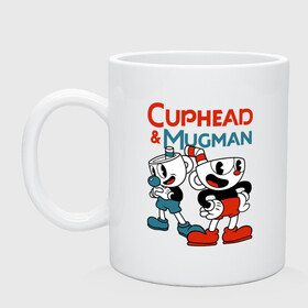 Кружка керамическая с принтом Cuphead & Mugman , керамика | объем — 330 мл, диаметр — 80 мм. Принт наносится на бока кружки, можно сделать два разных изображения | cuphead | cuphead  mugman | dont deal with the devil | mugman | игры | капхед | магмен | чашеголовый