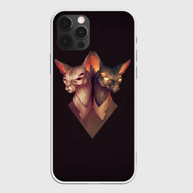 Чехол для iPhone 12 Pro Max с принтом Mystical Sphinxes  , Силикон |  | египет | коты | мистика | сфинксы | фараоны