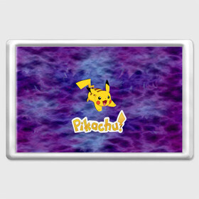 Магнит 45*70 с принтом Pikachu Blue&Rose K&C , Пластик | Размер: 78*52 мм; Размер печати: 70*45 | go | pikachu | pocemon | абстракция | пикачу | покемон