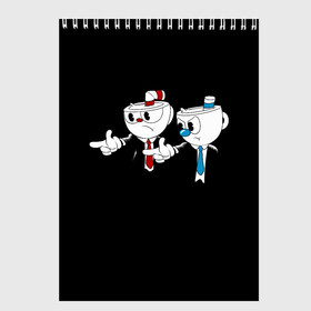 Скетчбук с принтом CUPHEAD PULP FICTION , 100% бумага
 | 48 листов, плотность листов — 100 г/м2, плотность картонной обложки — 250 г/м2. Листы скреплены сверху удобной пружинной спиралью | Тематика изображения на принте: art | cartoon | cup | cuphead | devil | dice | fiction | game | king | mugman | pulp | the | арт | бос | босс | голова | демон | дьявол | игра | капхед | криминальное | магмен | мультик | мультфильм | платформер | чаша | чашка | человек | черт 