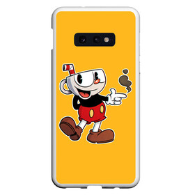 Чехол для Samsung S10E с принтом CUPHEAD КАПХЕД , Силикон | Область печати: задняя сторона чехла, без боковых панелей | art | cartoon | cup | cuphead | devil | dice | game | king | mugman | the | арт | бос | босс | голова | демон | дьявол | игра | капхед | магмен | мультик | мультфильм | платформер | чаша | чашка | человек | черт