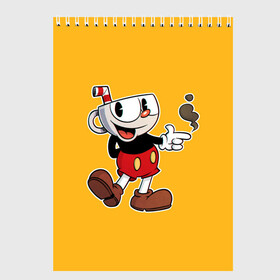 Скетчбук с принтом CUPHEAD КАПХЕД , 100% бумага
 | 48 листов, плотность листов — 100 г/м2, плотность картонной обложки — 250 г/м2. Листы скреплены сверху удобной пружинной спиралью | Тематика изображения на принте: art | cartoon | cup | cuphead | devil | dice | game | king | mugman | the | арт | бос | босс | голова | демон | дьявол | игра | капхед | магмен | мультик | мультфильм | платформер | чаша | чашка | человек | черт