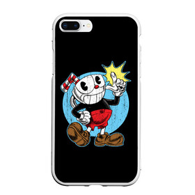 Чехол для iPhone 7Plus/8 Plus матовый с принтом CUPHEAD КАПХЕД , Силикон | Область печати: задняя сторона чехла, без боковых панелей | art | cartoon | cup | cuphead | devil | dice | game | king | mugman | the | арт | бос | босс | голова | демон | дьявол | игра | капхед | магмен | мультик | мультфильм | платформер | чаша | чашка | человек | черт