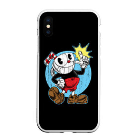 Чехол для iPhone XS Max матовый с принтом CUPHEAD КАПХЕД , Силикон | Область печати: задняя сторона чехла, без боковых панелей | art | cartoon | cup | cuphead | devil | dice | game | king | mugman | the | арт | бос | босс | голова | демон | дьявол | игра | капхед | магмен | мультик | мультфильм | платформер | чаша | чашка | человек | черт