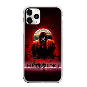 Чехол для iPhone 11 Pro матовый с принтом HELLSING SSS , Силикон |  | bats | cracked | hellsing film | hellsing lettering | hellsing print | helsing | red | van hellsing | ван хельсинг | красный | летучие мыши | надпись хельсинг | принт хельсинг | трещены | фильм хельсинг | хельсинг