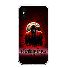 Чехол для iPhone XS Max матовый с принтом HELLSING SSS , Силикон | Область печати: задняя сторона чехла, без боковых панелей | bats | cracked | hellsing film | hellsing lettering | hellsing print | helsing | red | van hellsing | ван хельсинг | красный | летучие мыши | надпись хельсинг | принт хельсинг | трещены | фильм хельсинг | хельсинг