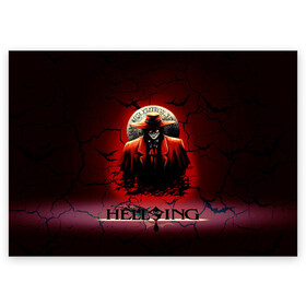 Поздравительная открытка с принтом HELLSING SSS , 100% бумага | плотность бумаги 280 г/м2, матовая, на обратной стороне линовка и место для марки
 | bats | cracked | hellsing film | hellsing lettering | hellsing print | helsing | red | van hellsing | ван хельсинг | красный | летучие мыши | надпись хельсинг | принт хельсинг | трещены | фильм хельсинг | хельсинг