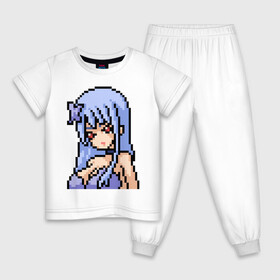 Детская пижама хлопок с принтом Pixel art anime girl , 100% хлопок |  брюки и футболка прямого кроя, без карманов, на брюках мягкая резинка на поясе и по низу штанин
 | Тематика изображения на принте: anime | art | girl | manga | pixel | аниме | арт | девушка | манга | пиксель