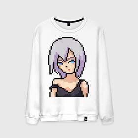 Мужской свитшот хлопок с принтом Pixel art anime , 100% хлопок |  | anime | art | girl | manga | pixel | аниме | арт | девушка | манга | пиксель