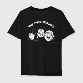 Мужская футболка хлопок Oversize с принтом THE THREE STOOGES , 100% хлопок | свободный крой, круглый ворот, “спинка” длиннее передней части | demon slayer | kamado | kimetsu no yaiba | nezuko | tanjiro | аниме | гию томиока | зеницу агацума | иноске хашибира | камадо | клинок | корзинная девочка | манга | музан кибуцуджи | незуко | рассекающий демонов | танджиро