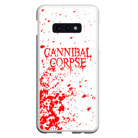 Чехол для Samsung S10E с принтом cannibal corpse , Силикон | Область печати: задняя сторона чехла, без боковых панелей | cannibal | cannibal corpse | cannibal corpse butchered at birth | cannibal corpse eaten back to life | cannibal corpse hammer smashed face | corpse | death metal | металл | пластинки с металлическим лезвием | рок | труп каннибала