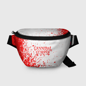 Поясная сумка 3D с принтом cannibal corpse , 100% полиэстер | плотная ткань, ремень с регулируемой длиной, внутри несколько карманов для мелочей, основное отделение и карман с обратной стороны сумки застегиваются на молнию | cannibal | cannibal corpse | cannibal corpse butchered at birth | cannibal corpse eaten back to life | cannibal corpse hammer smashed face | corpse | death metal | металл | пластинки с металлическим лезвием | рок | труп каннибала