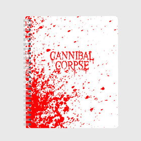 Тетрадь с принтом cannibal corpse , 100% бумага | 48 листов, плотность листов — 60 г/м2, плотность картонной обложки — 250 г/м2. Листы скреплены сбоку удобной пружинной спиралью. Уголки страниц и обложки скругленные. Цвет линий — светло-серый
 | cannibal | cannibal corpse | cannibal corpse butchered at birth | cannibal corpse eaten back to life | cannibal corpse hammer smashed face | corpse | death metal | металл | пластинки с металлическим лезвием | рок | труп каннибала