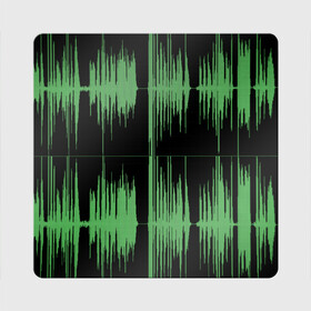 Магнит виниловый Квадрат с принтом AUDIOWAVE , полимерный материал с магнитным слоем | размер 9*9 см, закругленные углы | Тематика изображения на принте: underground | звук | звуковая волна | звукорежиссер | прикол