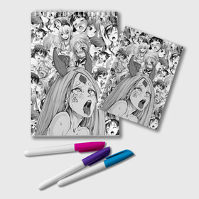 Блокнот с принтом KAGUYA AHEGAO чернобелое , 100% бумага | 48 листов, плотность листов — 60 г/м2, плотность картонной обложки — 250 г/м2. Листы скреплены удобной пружинной спиралью. Цвет линий — светло-серый
 | Тематика изображения на принте: ahegao | japanese anime | kaguya | kawai | kowai | oppai | otaku | senpai | sugoi | waifu | yandere | ахегао | кагуя | ковай | отаку | семпай | сенпай | сэмпай | яндере | японская анимация