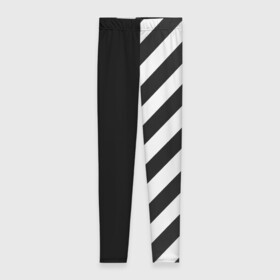 Леггинсы 3D с принтом Черно-Белые Полосы , 80% полиэстер, 20% эластан | Эластичный пояс, зауженные к низу, низкая посадка | black and white | lines | stripes | полосы | черно белый