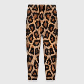 Мужские брюки 3D с принтом Шкура Леопарда , 100% полиэстер | манжеты по низу, эластичный пояс регулируется шнурком, по бокам два кармана без застежек, внутренняя часть кармана из мелкой сетки | leopard | skin | wool | кожа | леопард