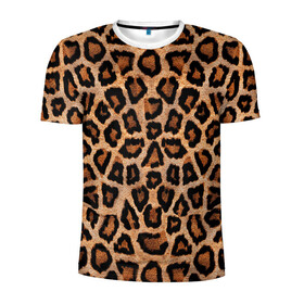 Мужская футболка 3D спортивная с принтом Шкура Леопарда , 100% полиэстер с улучшенными характеристиками | приталенный силуэт, круглая горловина, широкие плечи, сужается к линии бедра | leopard | skin | wool | кожа | леопард