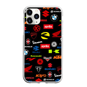 Чехол для iPhone 11 Pro Max матовый с принтом Motorcycle pattern | Мото паттерн (Z) , Силикон |  | aprilia | arch | bajaj | bike | bikers | ducati | kayo | ktm | moto | moto logo | moto pattern | motorcycle | pattern | r1 | sport | vespa | yanaha | априлиа | арч | байк | байкер | бмв | бренд | веспа | ктм | марка | мото | мото лого | мото пат