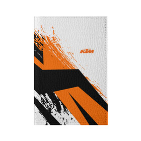 Обложка для паспорта матовая кожа с принтом KTM | КТМ (Z) , натуральная матовая кожа | размер 19,3 х 13,7 см; прозрачные пластиковые крепления | enduro | ktm | moto | moto sport | motocycle | sportmotorcycle | ктм | мото | мото спорт | мотоспорт | спорт мото