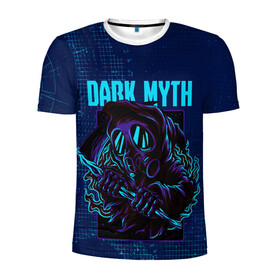 Мужская футболка 3D спортивная с принтом Dark Myth , 100% полиэстер с улучшенными характеристиками | приталенный силуэт, круглая горловина, широкие плечи, сужается к линии бедра | steampunk | арт | графика | обои | плакат | постер | стимпанк