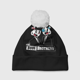 Шапка 3D c помпоном с принтом The Soul Brothers , 100% полиэстер | универсальный размер, печать по всей поверхности изделия | art | brothers | cartoon | cup | cuphead | devil | dice | game | king | mugman | soul | the | арт | бос | босс | братья | голова | демон | душа | дьявол | игра | капхед | магмен | мультик | мультфильм | платформер | чаша | чашка | человек | чер