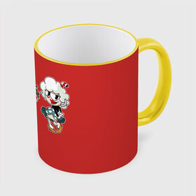 Кружка с принтом CUPHEAD , керамика | ёмкость 330 мл | art | cartoon | cup | cuphead | devil | dice | game | king | love | lovers | mugman | the | арт | бос | босс | голова | демон | дьявол | игра | капхед | любовь | магмен | мультик | мультфильм | платформер | чаша | чашка | человек | черт