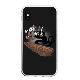 Чехол для iPhone XS Max матовый с принтом CUPHEAD , Силикон | Область печати: задняя сторона чехла, без боковых панелей | art | cartoon | cup | cuphead | devil | dice | game | king | lion | mugman | simba | the | арт | бос | босс | голова | демон | дьявол | игра | капхед | король | лев | магмен | мультик | мультфильм | платформер | симба | чаша | чашка | человек |