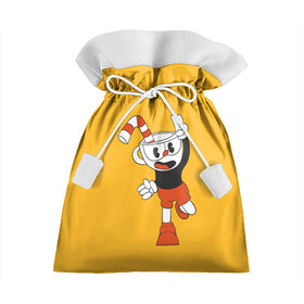 Подарочный 3D мешок с принтом CUPHEAD , 100% полиэстер | Размер: 29*39 см | art | cartoon | cup | cuphead | devil | dice | game | king | mugman | the | арт | бос | босс | голова | демон | дьявол | игра | капхед | магмен | мультик | мультфильм | платформер | чаша | чашка | человек | черт