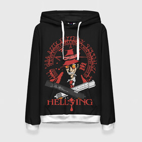 Женская толстовка 3D с принтом Hellsing , 100% полиэстер  | двухслойный капюшон со шнурком для регулировки, мягкие манжеты на рукавах и по низу толстовки, спереди карман-кенгуру с мягким внутренним слоем. | alexander | alucard | anderson | dracula | hellsing | integra | seras | victoria | walter | александр | алукард | андерсон | ван | виктория | винкль | ганс | гюнше | дракула | интегра | макс | монтана | рип | серас | уолтер | хеллсинг | шрёдин