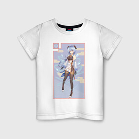 Детская футболка хлопок с принтом Гань Юй , 100% хлопок | круглый вырез горловины, полуприлегающий силуэт, длина до линии бедер | арт | боевая девушка | гань юй | коза | козочка | кокосовая козочка | милая девушка | рисунок