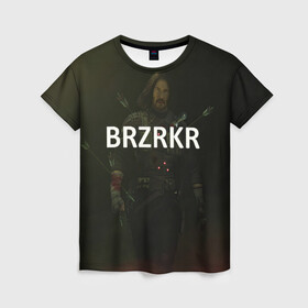 Женская футболка 3D с принтом BRZRZR , 100% полиэфир ( синтетическое хлопкоподобное полотно) | прямой крой, круглый вырез горловины, длина до линии бедер | berserker | киану ривз | комикс | постер