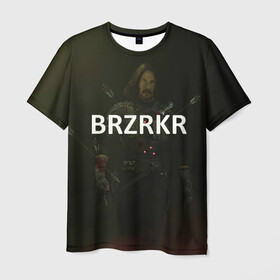 Мужская футболка 3D с принтом BRZRZR , 100% полиэфир | прямой крой, круглый вырез горловины, длина до линии бедер | berserker | киану ривз | комикс | постер