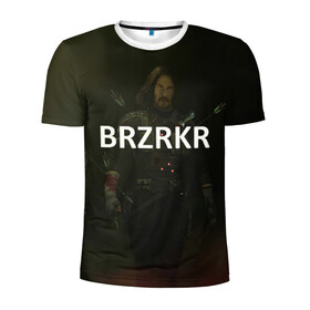 Мужская футболка 3D спортивная с принтом BRZRZR , 100% полиэстер с улучшенными характеристиками | приталенный силуэт, круглая горловина, широкие плечи, сужается к линии бедра | berserker | киану ривз | комикс | постер