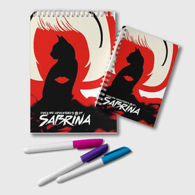 Блокнот с принтом Sabrina Spellman , 100% бумага | 48 листов, плотность листов — 60 г/м2, плотность картонной обложки — 250 г/м2. Листы скреплены удобной пружинной спиралью. Цвет линий — светло-серый
 | Тематика изображения на принте: sabrina | sabrina spellman | красный | леденящие душу приключения сабрины