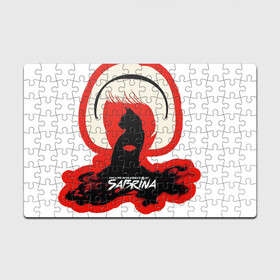 Головоломка Пазл магнитный 126 элементов с принтом Sabrina Spellman , полимерный материал с магнитным слоем | 126 деталей, размер изделия —  180*270 мм | Тематика изображения на принте: sabrina | sabrina spellman | красный | леденящие душу приключения сабрины