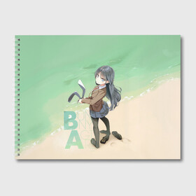 Альбом для рисования с принтом Bunny a Girl , 100% бумага
 | матовая бумага, плотность 200 мг. | anime | aobuta | bunny | bunny girl | futaba | kaede | mai | nodoka | pfnds | rio | sakuta | shoko | аниме | анимэ | девочка зайка | зайка | каэдэ | комедия | маи | нодока | панда | рио | сакута | сёко | футаба | шоко