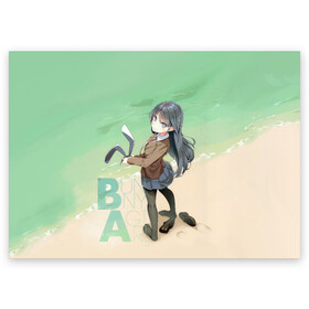 Поздравительная открытка с принтом Bunny a Girl , 100% бумага | плотность бумаги 280 г/м2, матовая, на обратной стороне линовка и место для марки
 | anime | aobuta | bunny | bunny girl | futaba | kaede | mai | nodoka | pfnds | rio | sakuta | shoko | аниме | анимэ | девочка зайка | зайка | каэдэ | комедия | маи | нодока | панда | рио | сакута | сёко | футаба | шоко