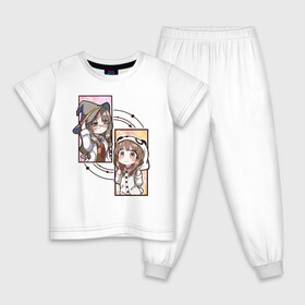 Детская пижама хлопок с принтом Рио и Каэдэ , 100% хлопок |  брюки и футболка прямого кроя, без карманов, на брюках мягкая резинка на поясе и по низу штанин
 | anime | aobuta | bunny | bunny girl | futaba | kaede | mai | nodoka | pfnds | rio | sakuta | shoko | аниме | анимэ | девочка зайка | зайка | каэдэ | комедия | маи | нодока | панда | рио | сакута | сёко | футаба | шоко