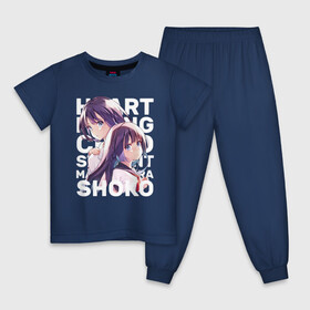 Детская пижама хлопок с принтом Shoko , 100% хлопок |  брюки и футболка прямого кроя, без карманов, на брюках мягкая резинка на поясе и по низу штанин
 | anime | aobuta | bunny | bunny girl | futaba | kaede | mai | nodoka | pfnds | rio | sakuta | shoko | аниме | анимэ | девочка зайка | зайка | каэдэ | комедия | маи | нодока | панда | рио | сакута | сёко | футаба | шоко