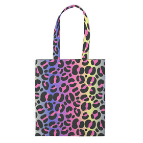 Шоппер 3D с принтом Neon Leopard Pattern , 100% полиэстер | Плотность: 200 г/м2; Размер: 34×35 см; Высота лямок: 30 см | africa | afrika | gradient | summer | tropical | африка | африканский узор | градиент | леопард | леопардовый узор | лето | неон | неоновое свечение | паттерт | пятна | разные цвета | саванна | тропики | тропический узор