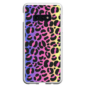 Чехол для Samsung S10E с принтом Neon Leopard Pattern , Силикон | Область печати: задняя сторона чехла, без боковых панелей | africa | afrika | gradient | summer | tropical | африка | африканский узор | градиент | леопард | леопардовый узор | лето | неон | неоновое свечение | паттерт | пятна | разные цвета | саванна | тропики | тропический узор